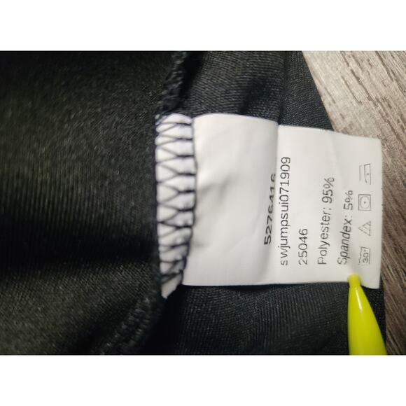 Shein Curve Black Formal Jumpsuit Women's 4X NWOT Lace Bell Long Sleeve - Picture 5 of 8